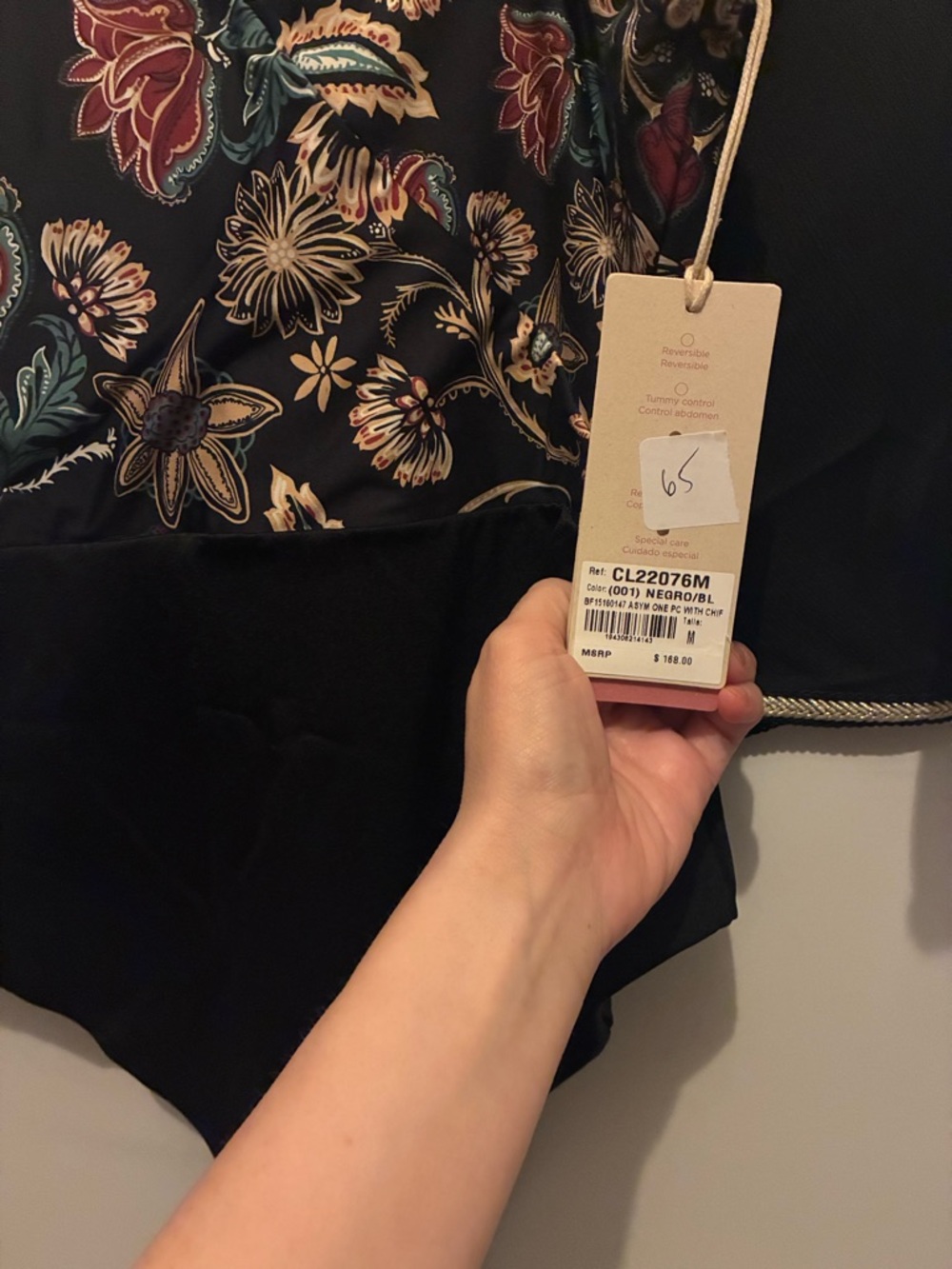 Cosita Linda Black Floral Trim Swim Cover-Up - Picture 7 of 7